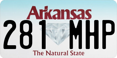 AR license plate 281MHP