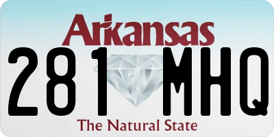 AR license plate 281MHQ