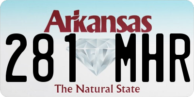 AR license plate 281MHR