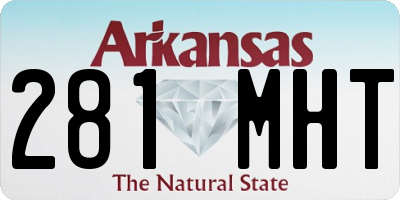 AR license plate 281MHT