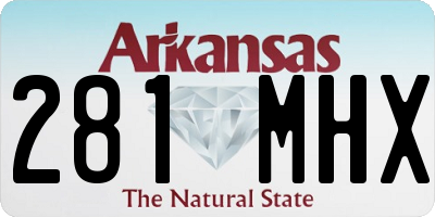 AR license plate 281MHX