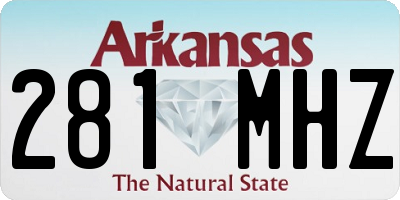 AR license plate 281MHZ