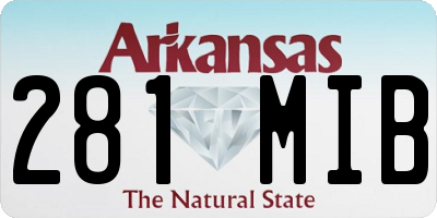 AR license plate 281MIB