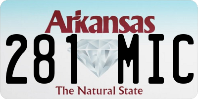 AR license plate 281MIC