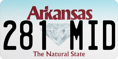 AR license plate 281MID