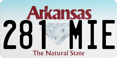 AR license plate 281MIE