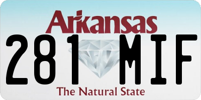 AR license plate 281MIF