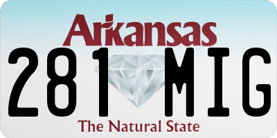 AR license plate 281MIG