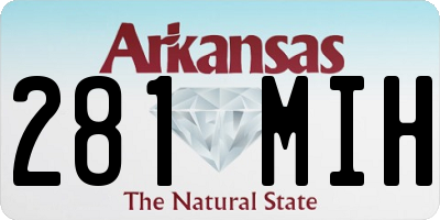 AR license plate 281MIH