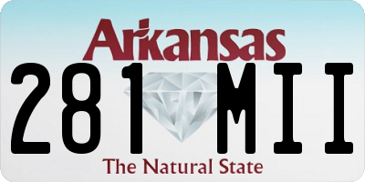 AR license plate 281MII