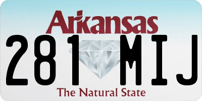 AR license plate 281MIJ