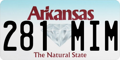 AR license plate 281MIM