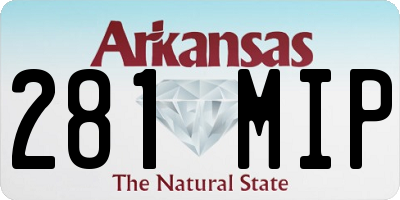 AR license plate 281MIP
