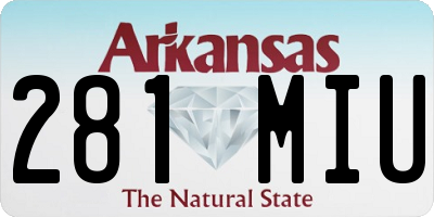 AR license plate 281MIU