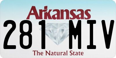 AR license plate 281MIV