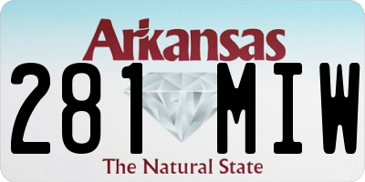 AR license plate 281MIW