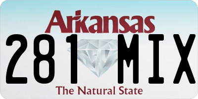 AR license plate 281MIX