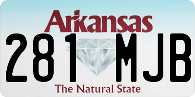 AR license plate 281MJB