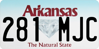 AR license plate 281MJC
