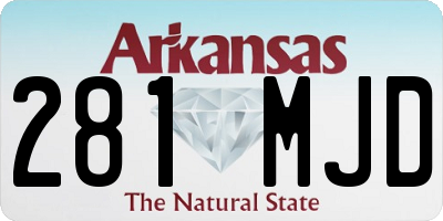 AR license plate 281MJD