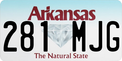 AR license plate 281MJG