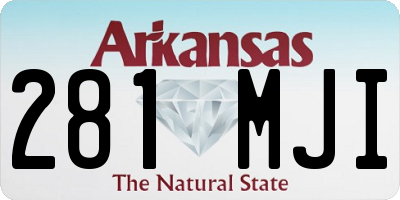 AR license plate 281MJI