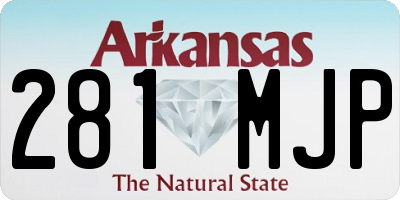 AR license plate 281MJP