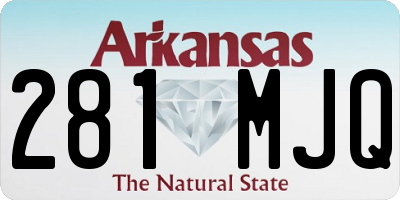 AR license plate 281MJQ