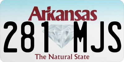 AR license plate 281MJS