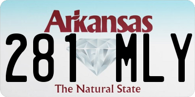 AR license plate 281MLY