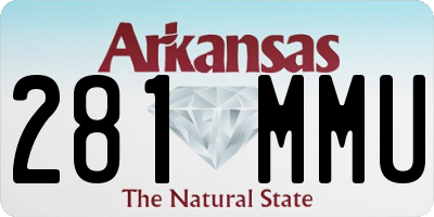 AR license plate 281MMU