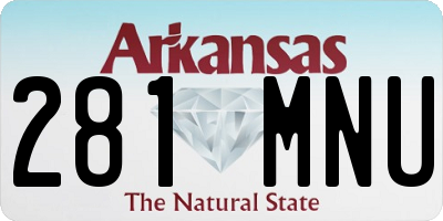 AR license plate 281MNU