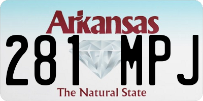AR license plate 281MPJ