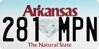 AR license plate 281MPN