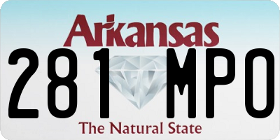 AR license plate 281MPO