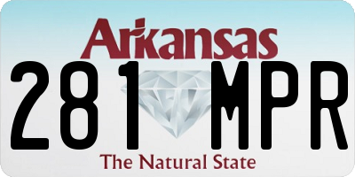 AR license plate 281MPR