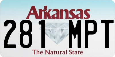 AR license plate 281MPT