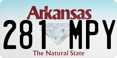 AR license plate 281MPY