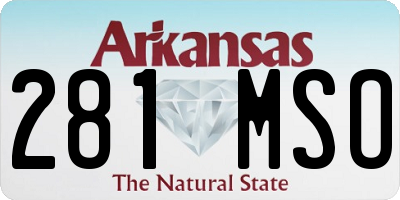 AR license plate 281MSO