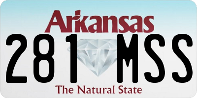 AR license plate 281MSS