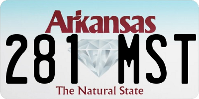 AR license plate 281MST