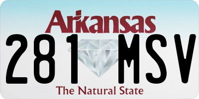AR license plate 281MSV