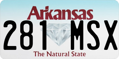 AR license plate 281MSX
