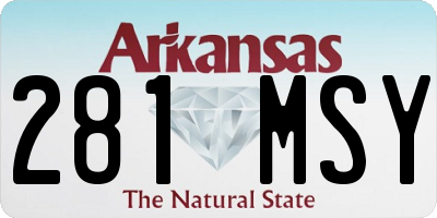 AR license plate 281MSY
