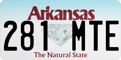 AR license plate 281MTE