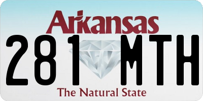 AR license plate 281MTH