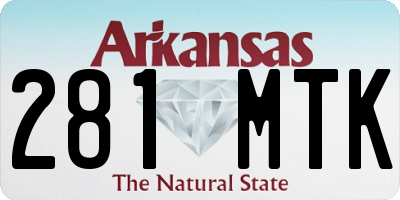 AR license plate 281MTK