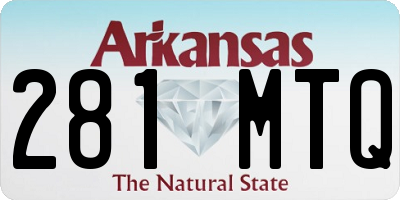 AR license plate 281MTQ