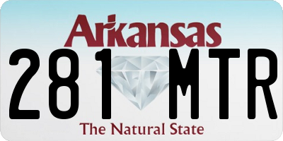 AR license plate 281MTR