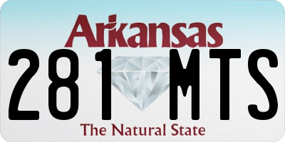 AR license plate 281MTS